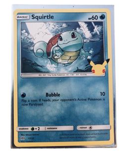 Squirtle Pokémon Card 17/25 McDonald's 25th Anniversary