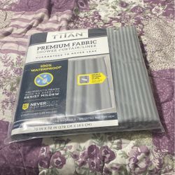 Gray Shower Curtain Liner 