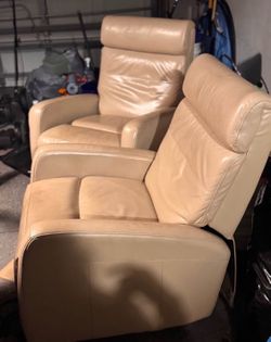 luxury Leather Recliner Set