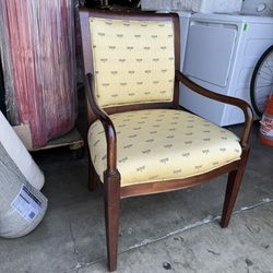 Curved Solid Wood Accent Armchair Very Good Condition
