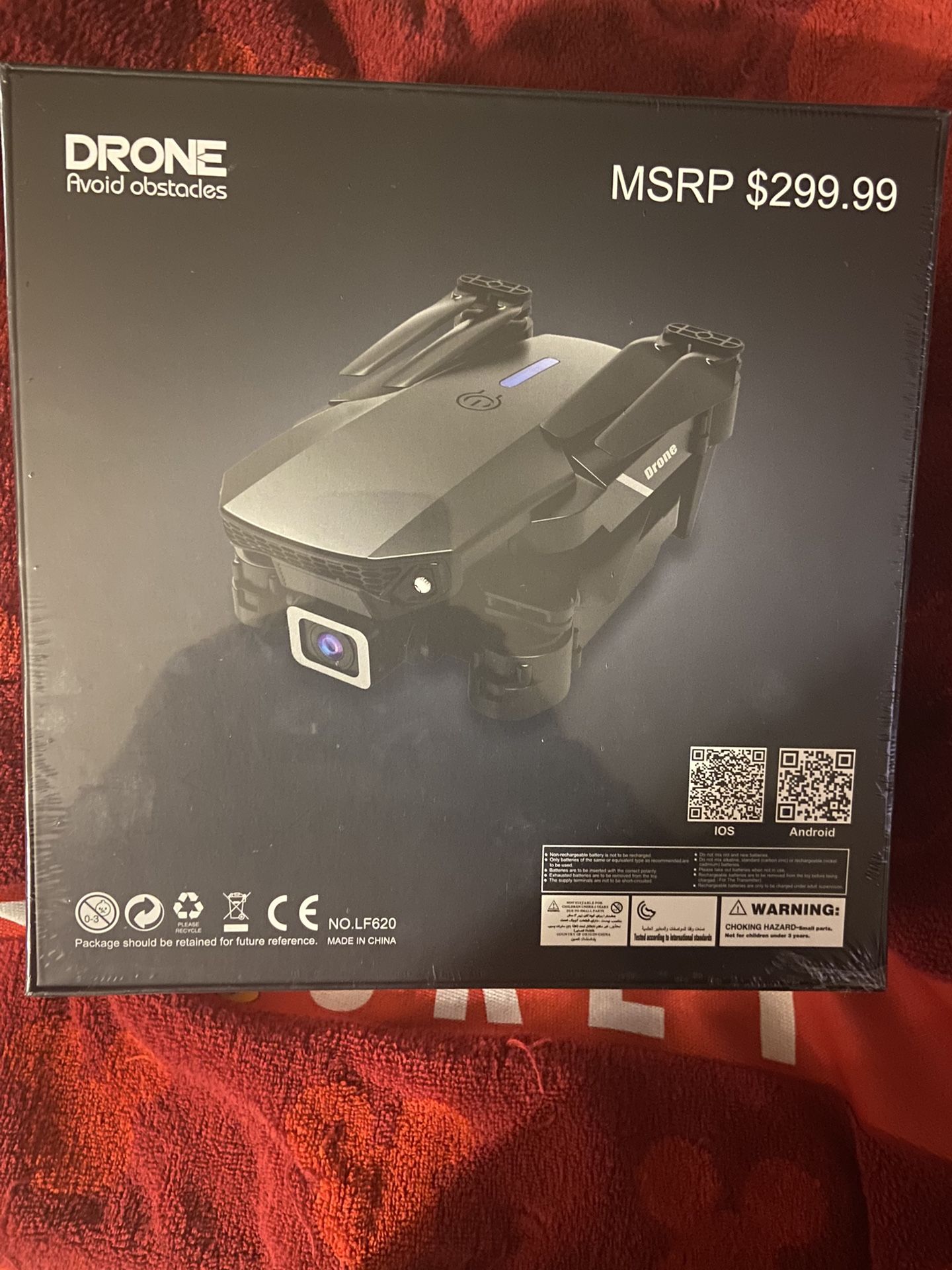 Brand new inbox. The image shows a Yomi LF620 drone in its original packaging. The packaging indicates that it's a 4K HD camera drone with obstacle a