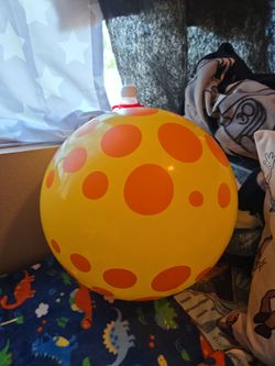 Yellow Orange Polka Dot Ball