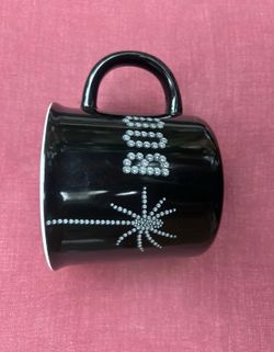 Boo! Halloween mug, Spider, Spiderwebs, Black, Home Essentials