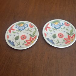 Threshold Melamine Appetizer Dessert Plates set of 2 Target 2013 Perfect 
shape. Perfect shape. See the photos.
Diameter of each plate is 6 7/8". Weig