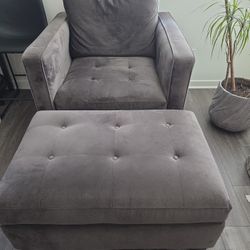 JoAnna Gaines Grey Sofa, Chair & Ottoman