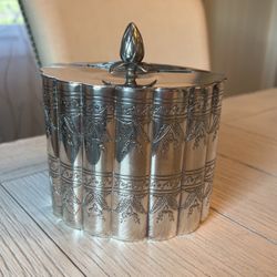 Cookie Jar Silver Plated 