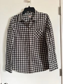 Merona Black Checkered Shirt