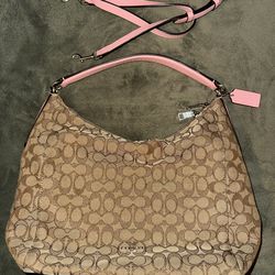 Vintage Coach Signature East West Celeste Convertible Hobo Bag