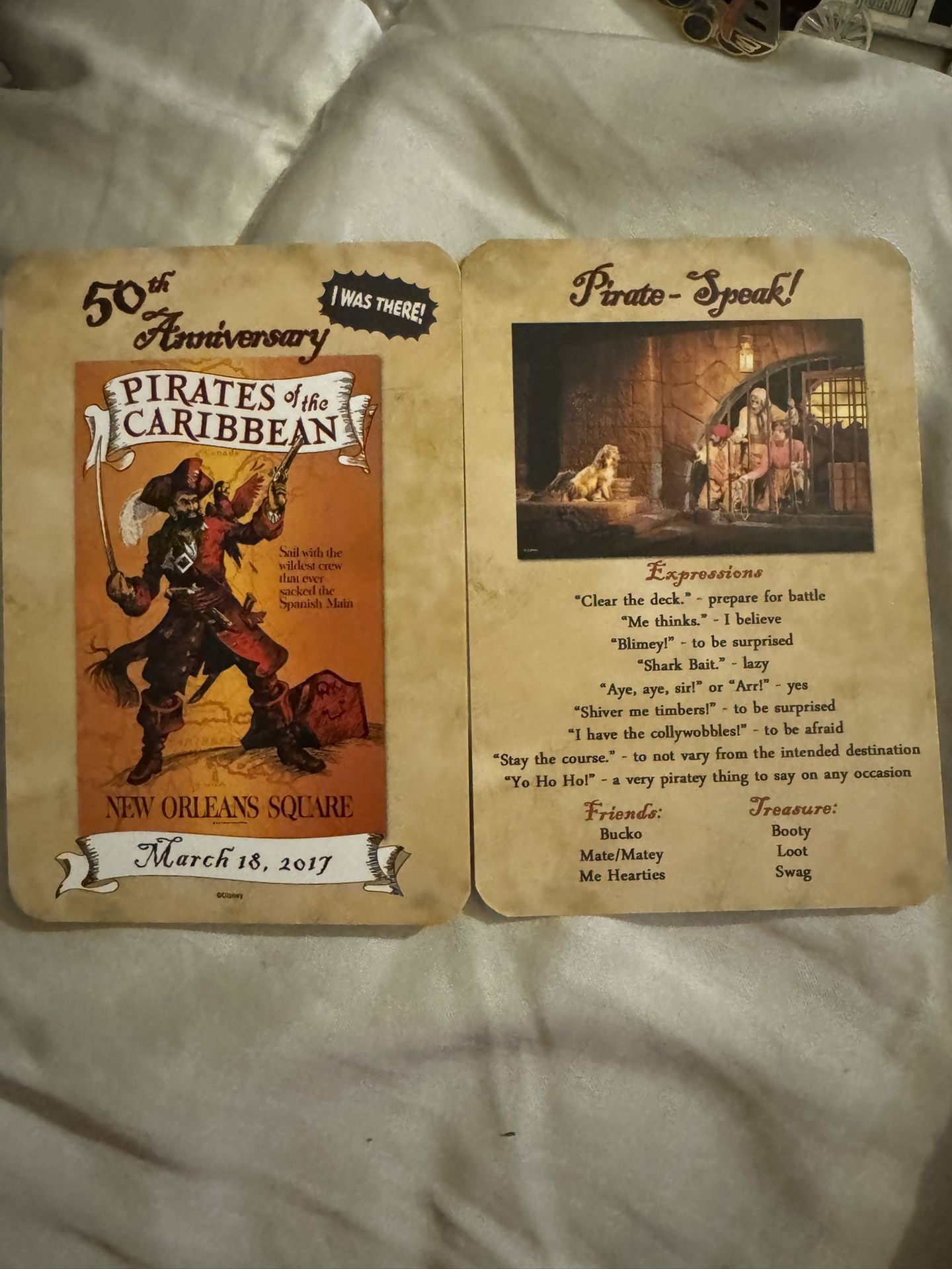 Disney Pirates Of The Caribbean 50th Anniversary Card 3/18/2017