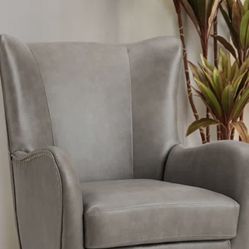 Vegan leather Arm chair