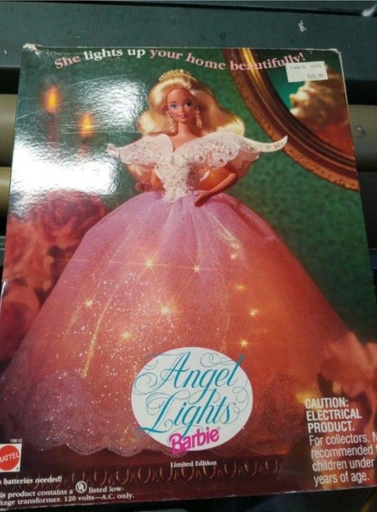 Vintage Rare Angel Lights Barbie Christmas Tree Topper