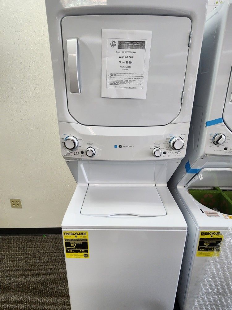 3.9 cu. ft. Washer 5.9 cu.ft Electric Dryer Combo in White, ENERGY STAR