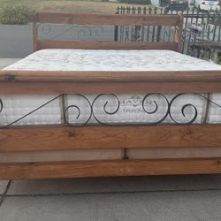 Nice Calif King Bed With Good Mattress Set