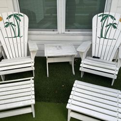 All Weather Resin Chairs With Stools