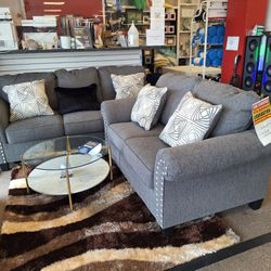 Ash Grey Sofa And Love Seat 