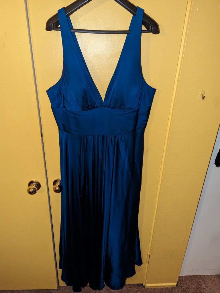  Plus Size Royal Blue Prom Dress