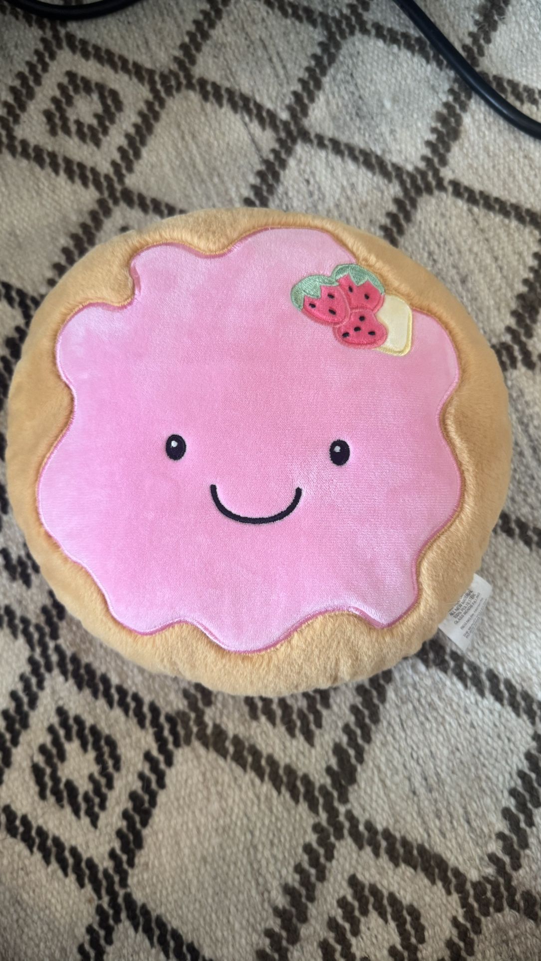 🍪 Adorable Cookie Plush Weighted Pillow - Like New! 🍪