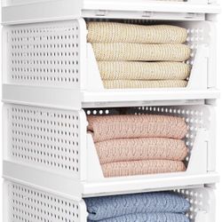 4 Pack Folding Closet Organizers Storage Box,  X(270)