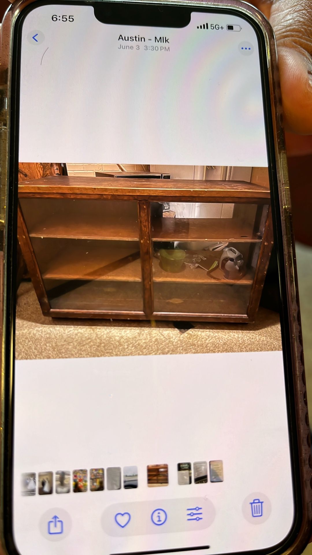 Classic handmade wooden display case