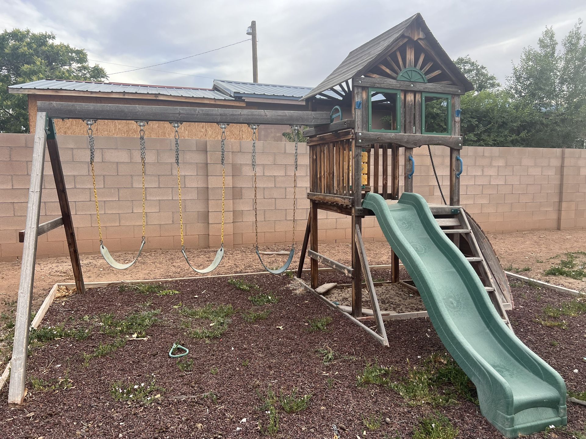 Play/swing Set and Rubber Mulch