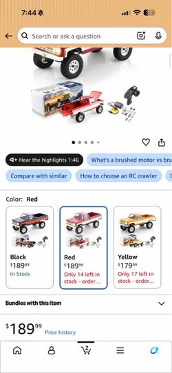 Fms fcx18 k10 rc crawler with upgrades