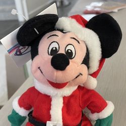 Mickey Mouse Christmas Bean Bag Doll 