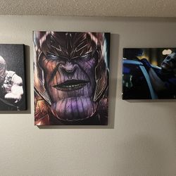 Marvel Villains Canvas  Joker Bane And Thanos 