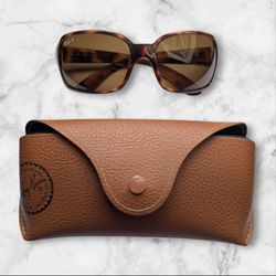 Ray-Ban Sunglasses, Polarized Lenses, RB 4068 642/57 3P Wrap, Italy with Case