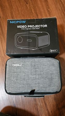 Nicpow E1 Video Projector with Carrying Case