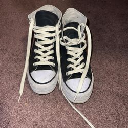 High Top, Black And White Converse