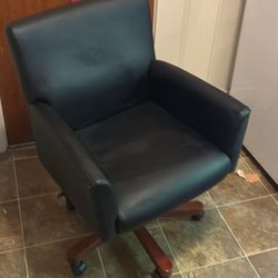 Office Chair, Black leather