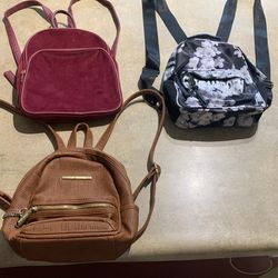 3 Mini Backpacks 
