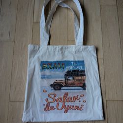 Salar De Uyuni Bolivia Tote Bag. Cotton Reusable 14"x14". Salt Flats Bolivia. New Eco-friendly.