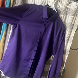 Mens Medium dress shirt purple