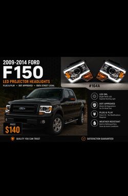 2009 TO 2014 Ford F150 Dual LED Tube Projector Headlights