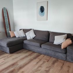 IKEA KIVIK sectional (sofa with chaise - Gunnared brown) 