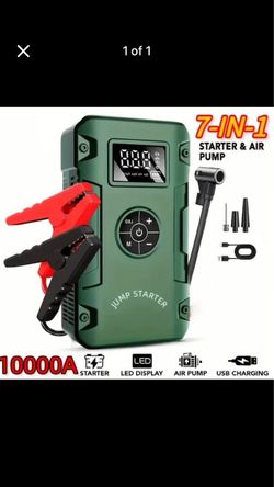 New in box 7-In-1 Portable Car Emergency Starter Power Supply, 12V Car Battery Charger
