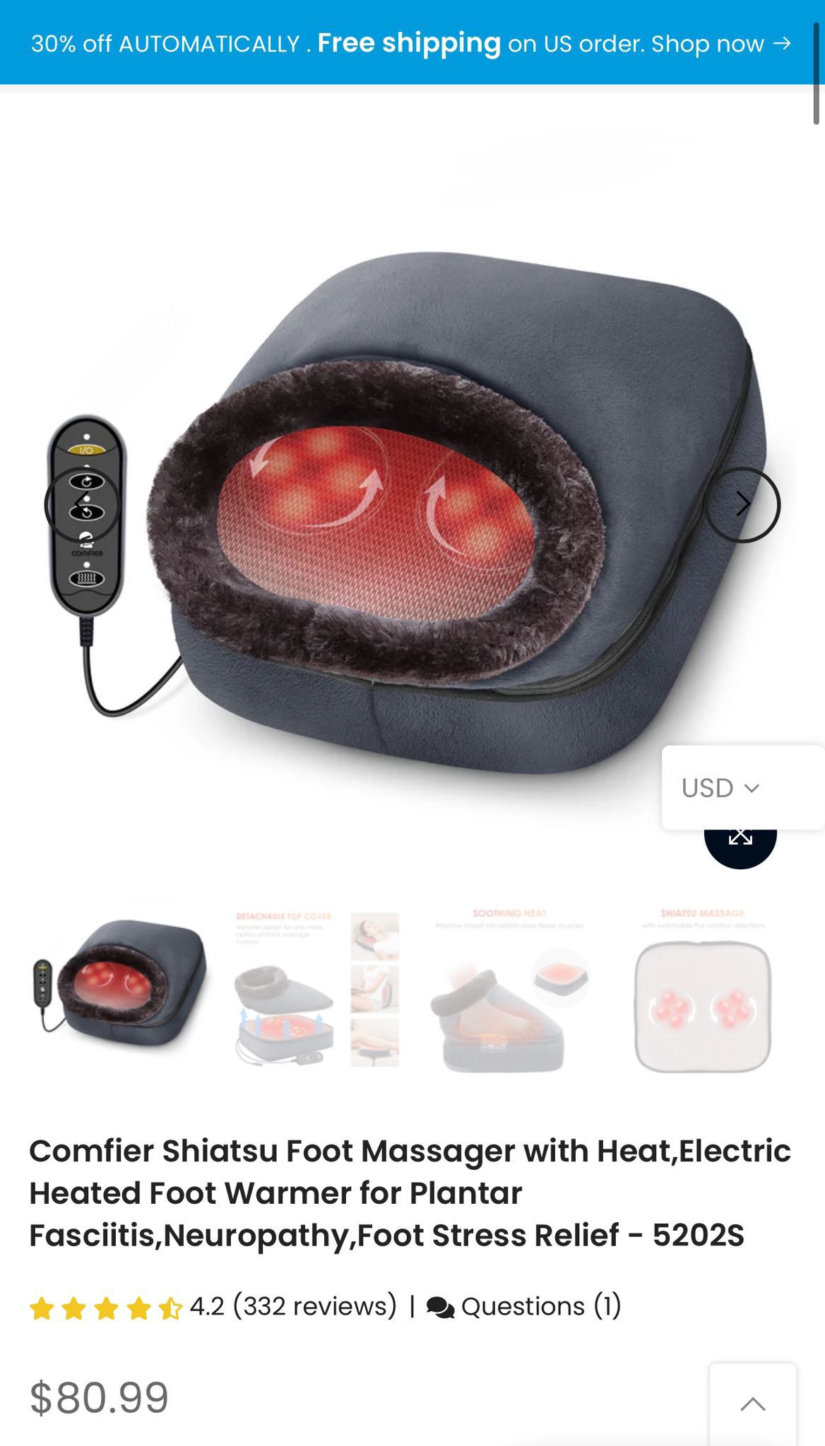 Foot Massager And Heater