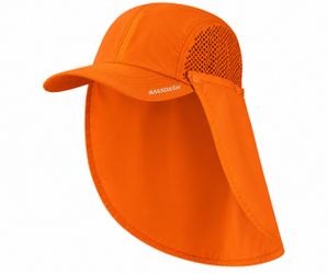 Bassdash Orange Sun Hat with Neck Flap