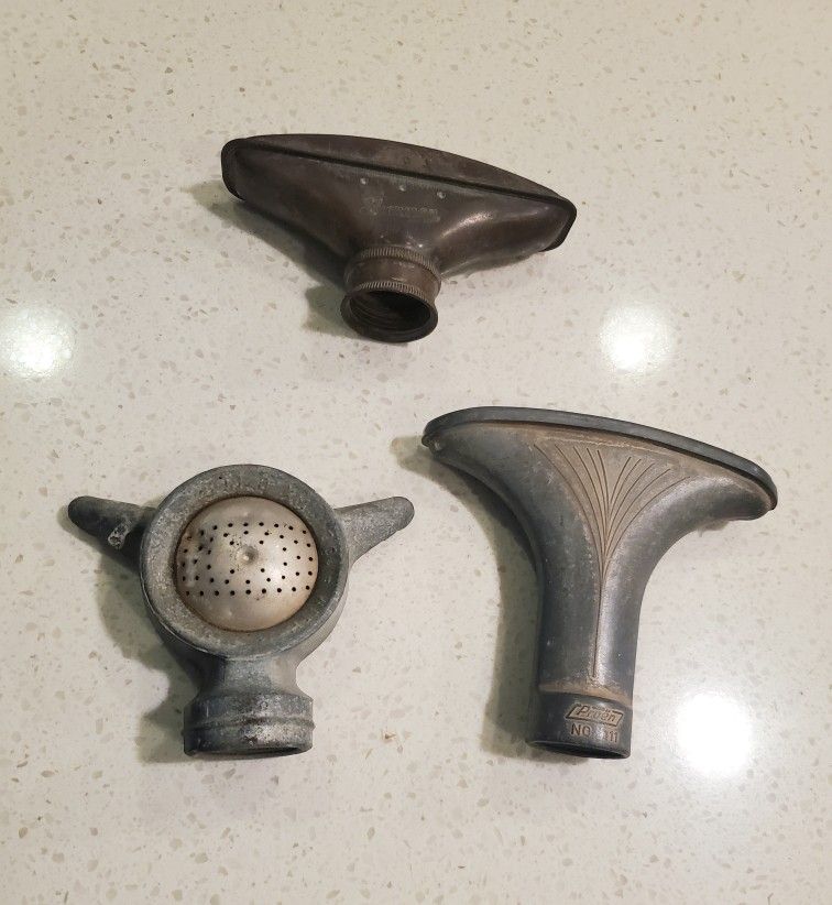 3 Vintage Metal Garden Hose Sprinklers