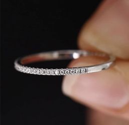 New 18 k white gold wedding ring set engagement ring