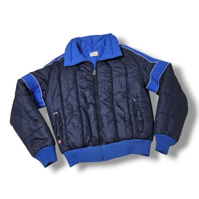 ROFFE Skiwear Snowmobile Bomber Jacket Size Medium Made In USA Ski Puffer Zip