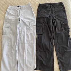 Two Pairs Of women’s Cargo Pants Hollister,American Eagle