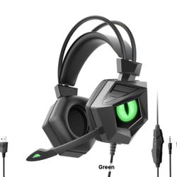Pro Gaming Green Eyes Led Headset