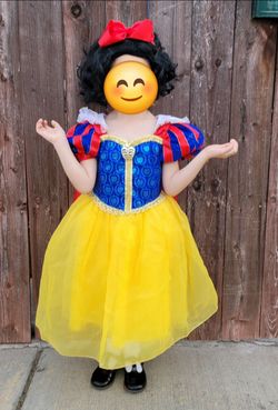 GRRAT Quality  Snow White Girls Costume Dress with Wig Size 4