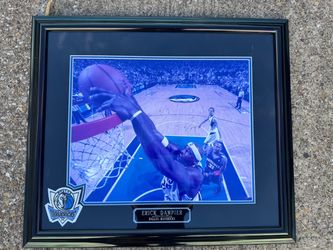 Autographed Dallas Mavericks Erick Dampier Framed Picture