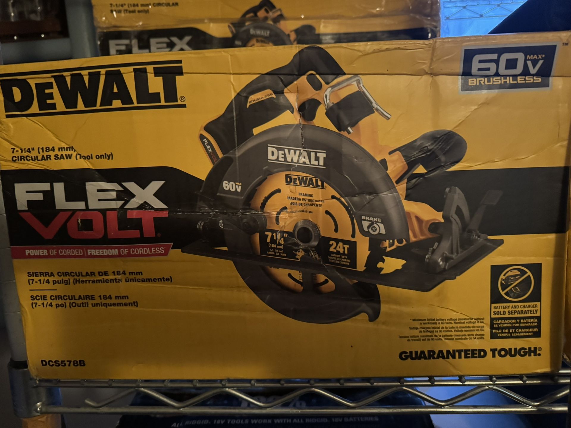 Dewalt Circular Saw 60v 7 1/4 Tool-Only