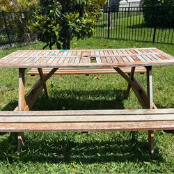 FREE Weathered Wood Picnic Table (Project Piece)