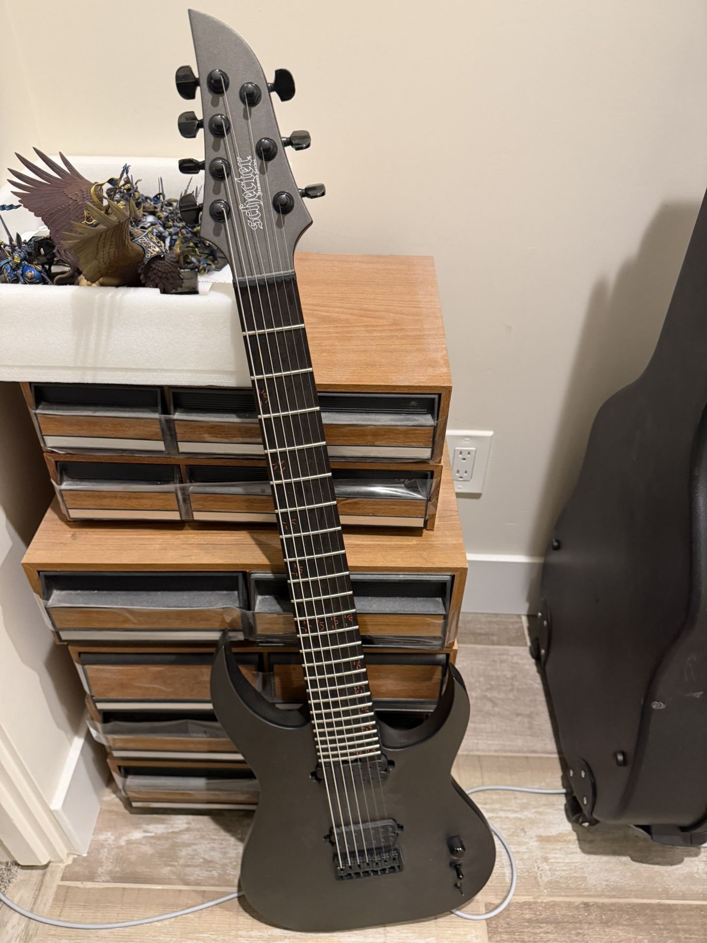 Schecter Keith Narrow Signature Km7 MkIII 7string Electric Guitar Standard Predator Inlay With Kk Fishmans 