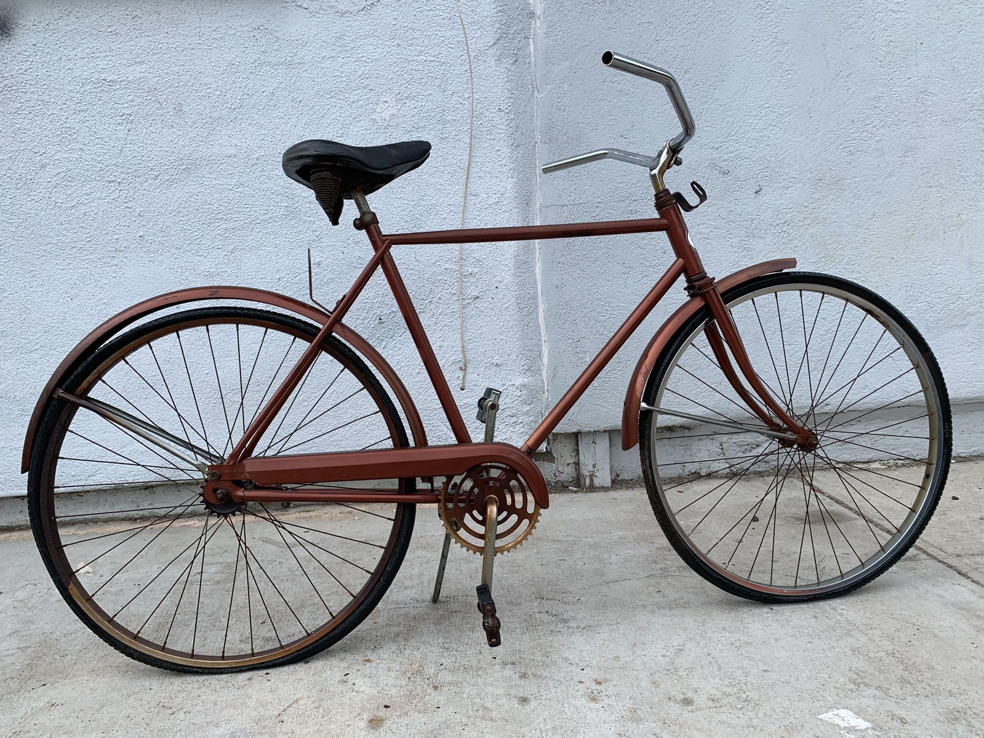 Sears Free Spirit 26” Single Speed Antique Bike/ Cruiser/ Road Bike Bronze Color Needs Tubes & Chain $50